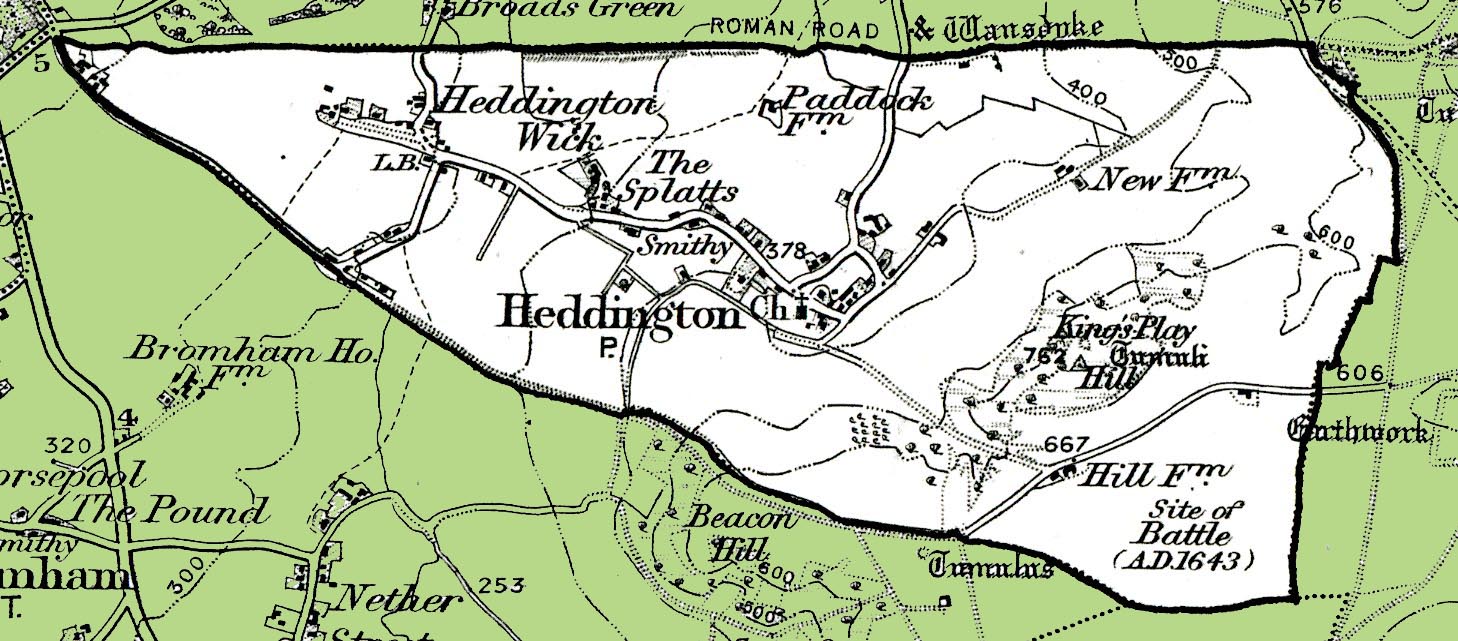 Map of the Civil Parish of Heddington