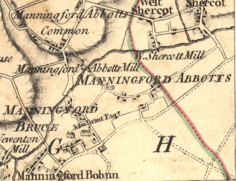 From Andrews’ and Dury’s Map of Wiltshire, 1810