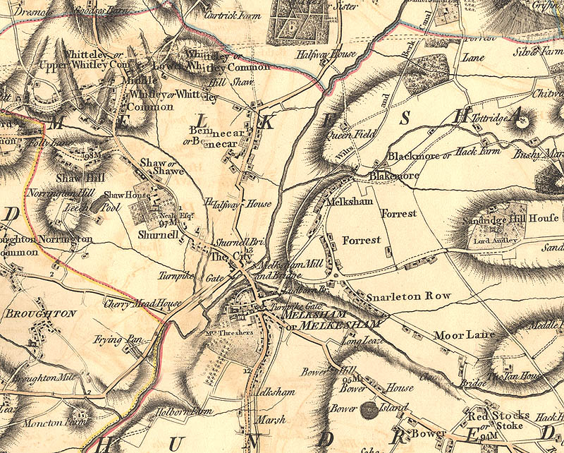 From Andrews’ and Dury’s Map of Wiltshire, 1810