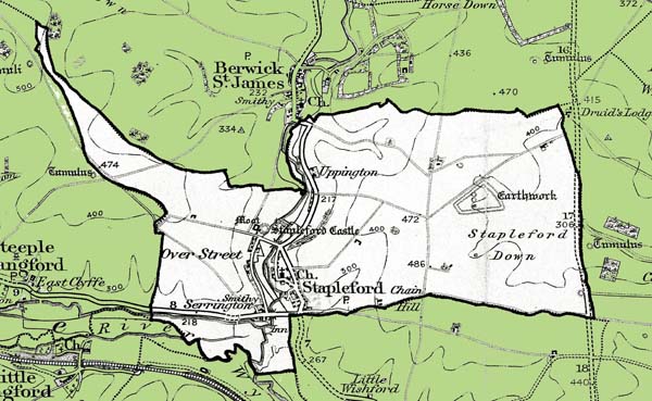 Map of the Civil Parish of Stapleford