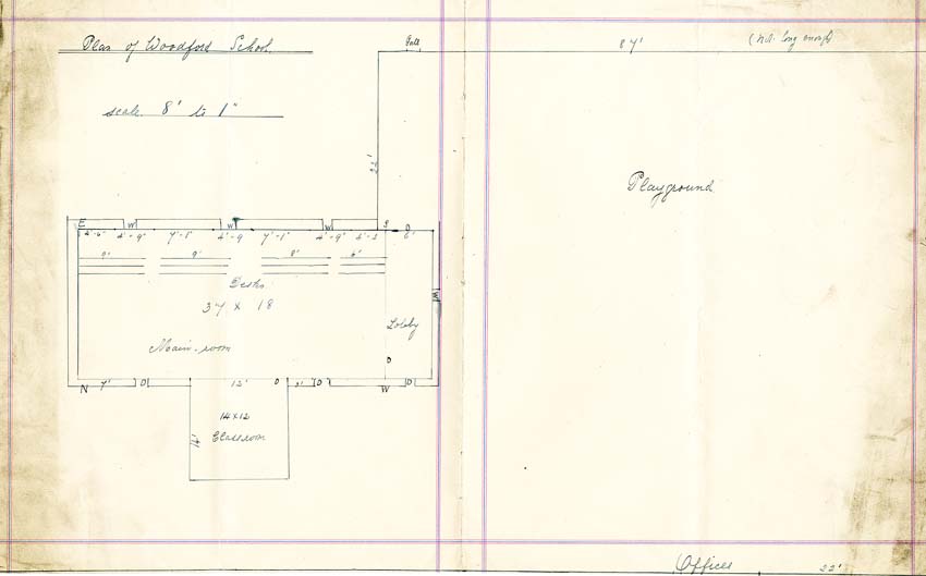 Plan of National School, Woodford